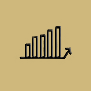 icon of an upwards-trending bar graph