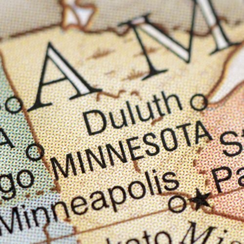 Minnesota on a map