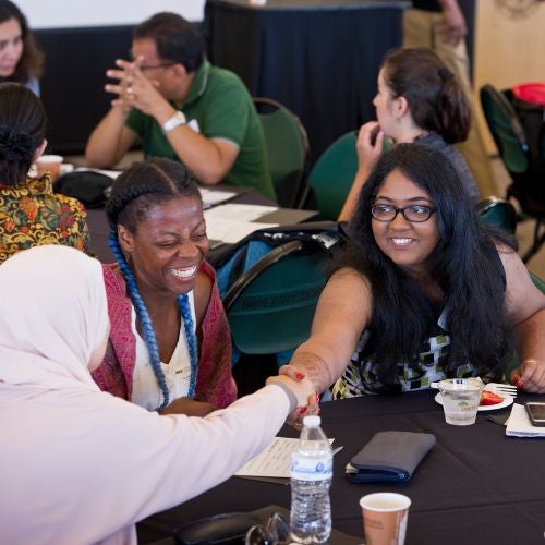 International Students at Welcome Lunch