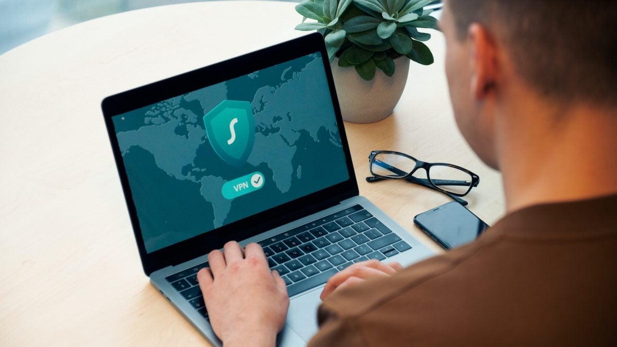 Person logging onto VPN Access