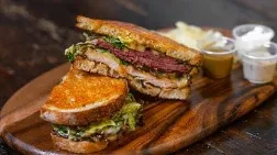 sandwich on a cutting board