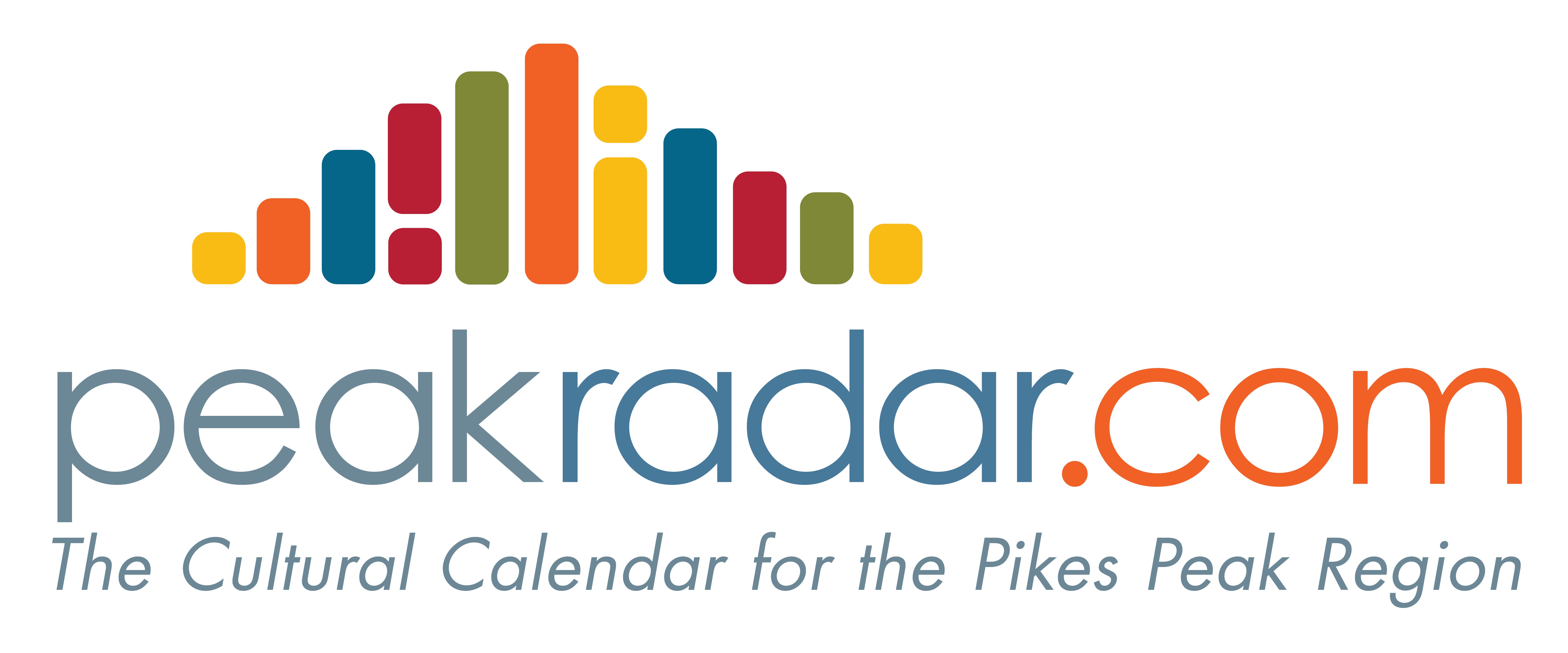 PeakRadar.com Logo with tagline: The Cultural Calendar for the Pikes Peak Region